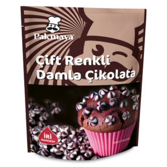 Pakmaya Çift Renki Damla Çikolata 70 G