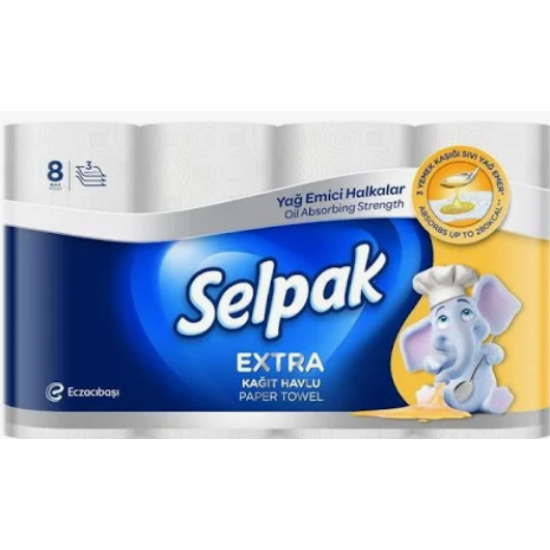 Selpak Kağıt Havlu 8'li 3 Katlı