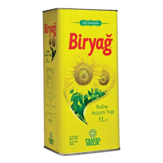 Biryağ Ayçiçek Yağı Teneke 5 L